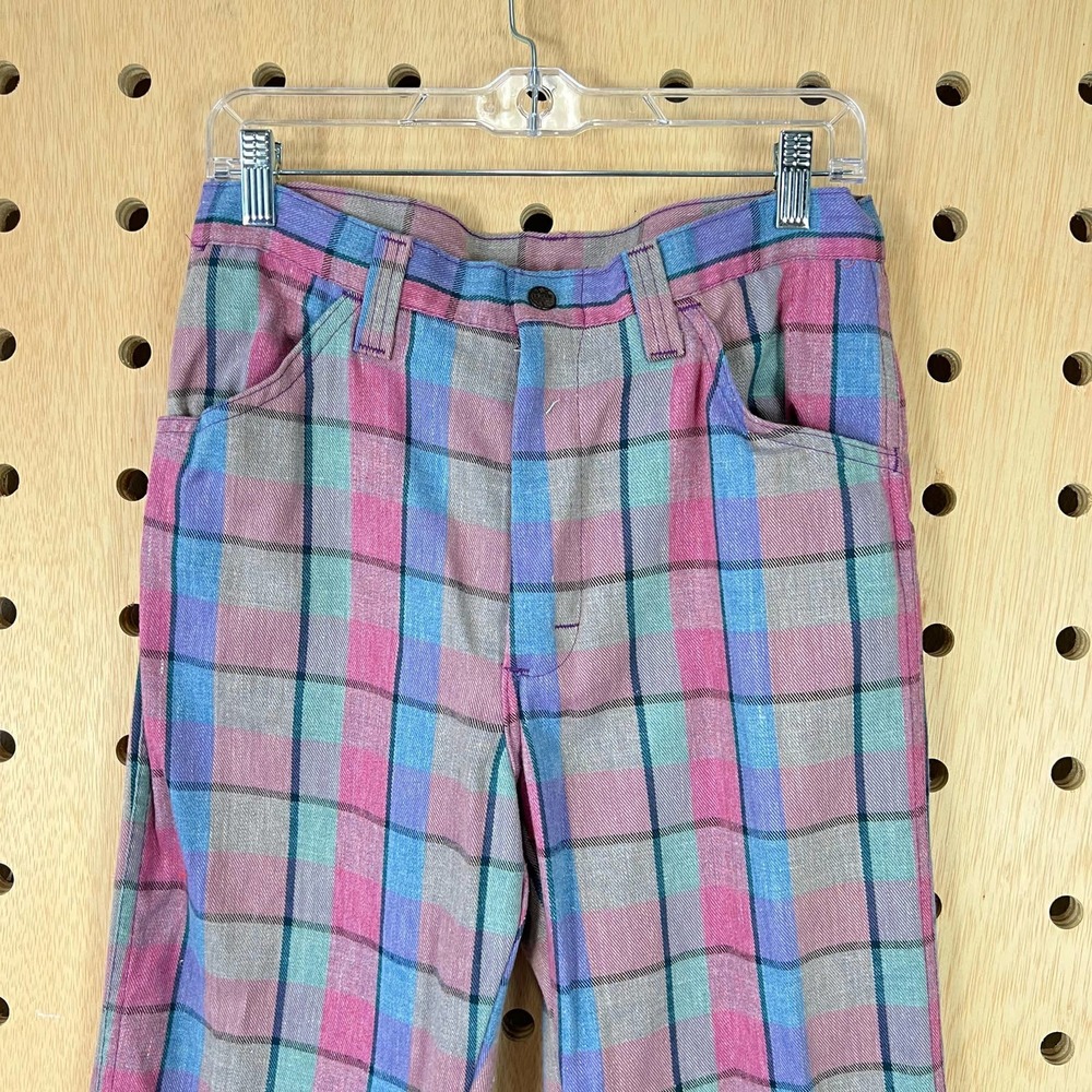Plaid Flared 70s Pants - image 8